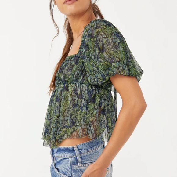 Free People Tops - Free People Penelope Tee Deep Sea Combo